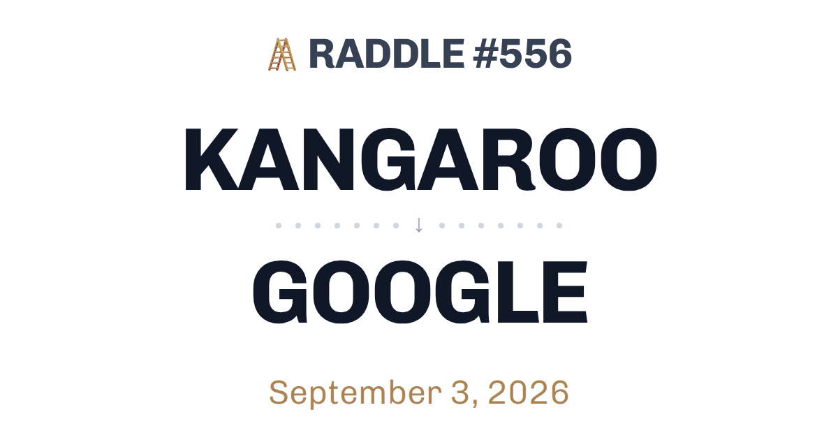 Play today's Raddle