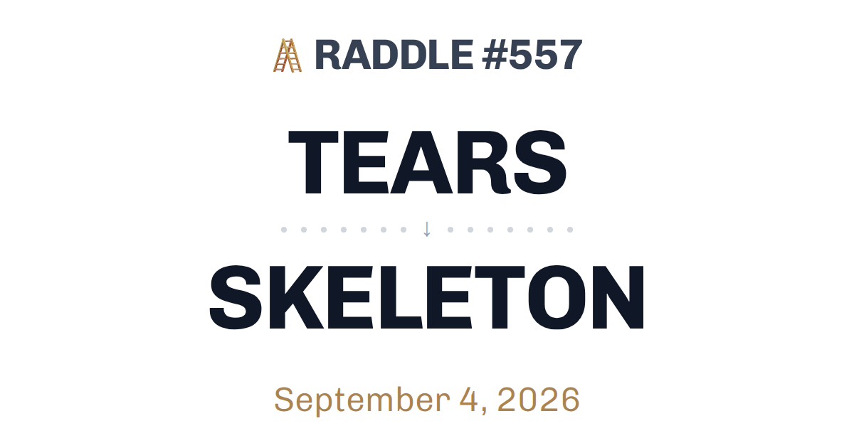 Play today's Raddle