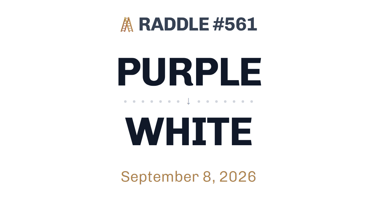 Play today's Raddle