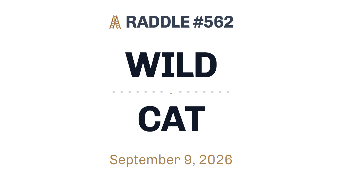 Play today's Raddle