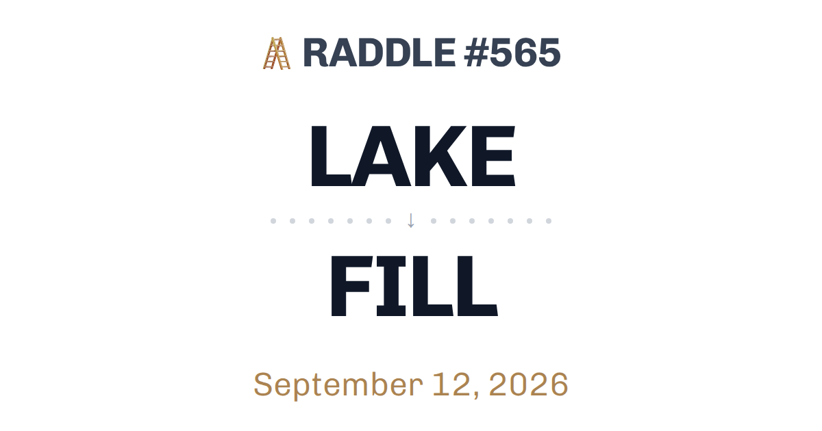 Play today's Raddle