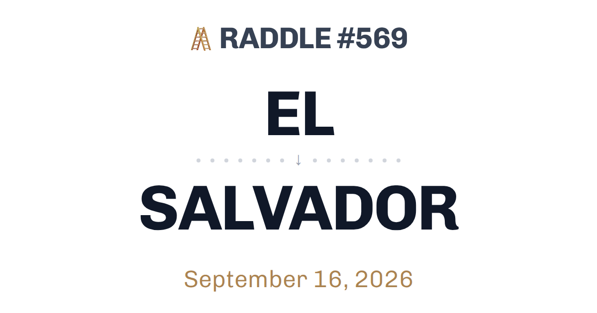 Play today's Raddle