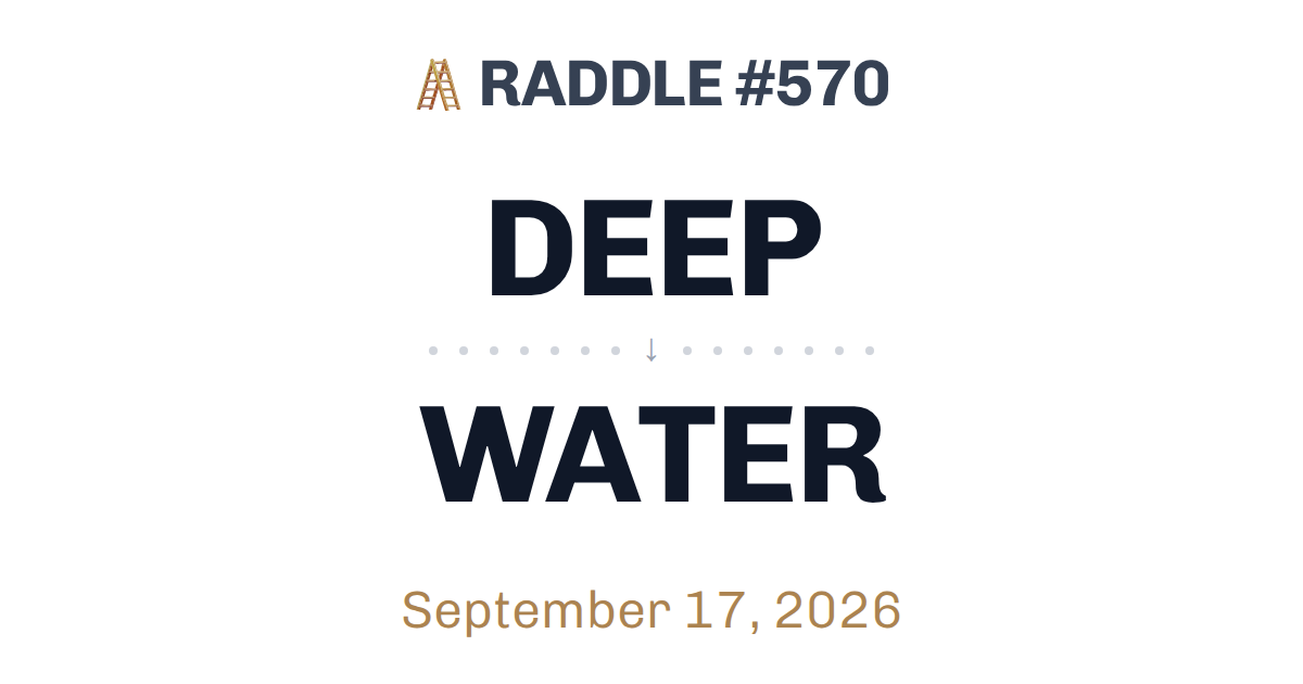 Play today's Raddle