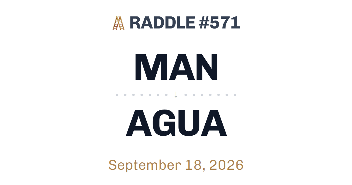 Play today's Raddle